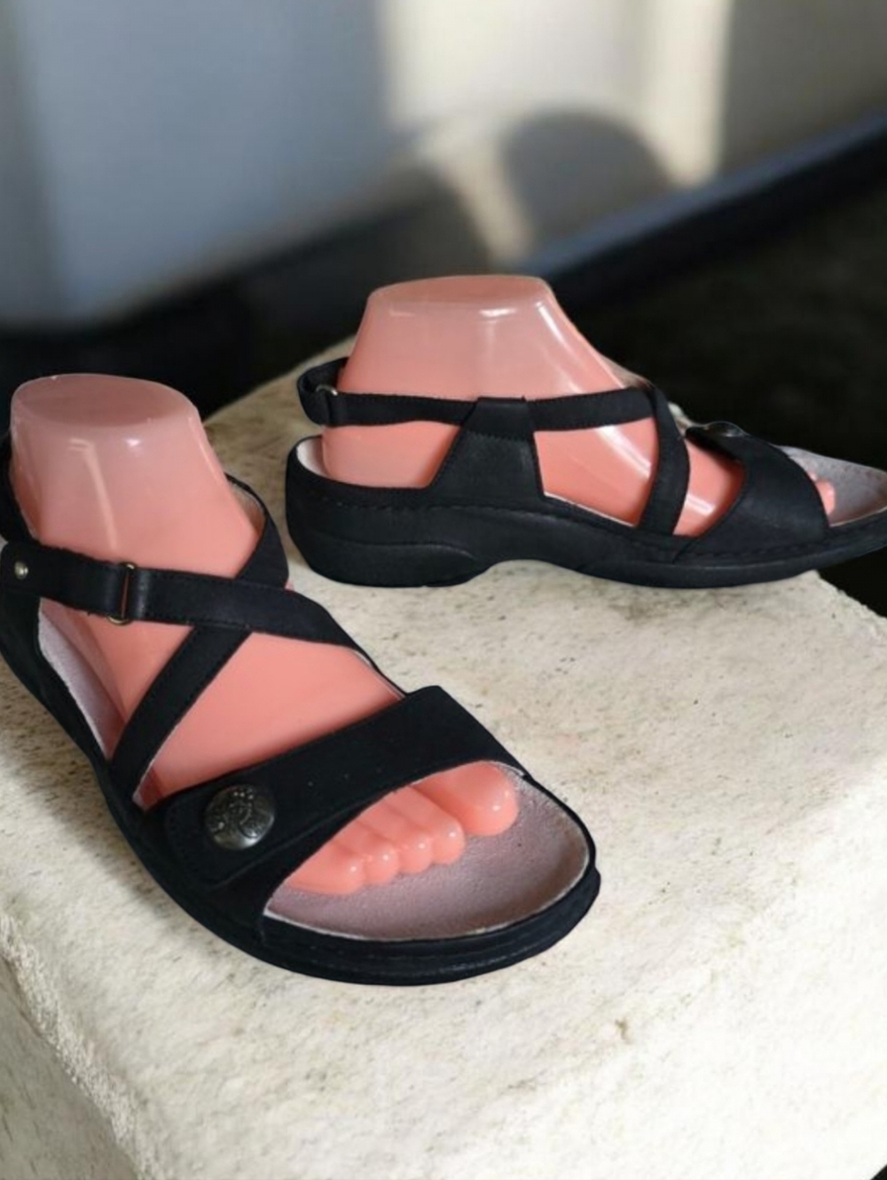BERKEMANN ( 10 ) Original Strappy Calf Leather Black Sandals